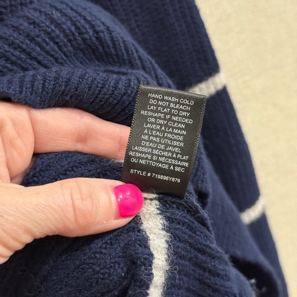 Rebecca Taylor Striped Mock Side Ties Turtleneck Sweater Medium - Picture 6 of 8